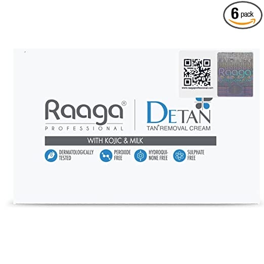 Raaga Professional De-Tan Tan removal Cream 72g (12g*6)