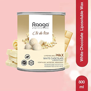 RAAGA Professional White Chocolate Liposoluble Wax For Body, 800 ml 100%Orginal