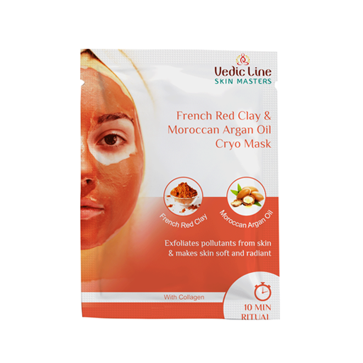 Vedicline French Red Clay & Moroccan Argan Oil Cryo Mask,20gm