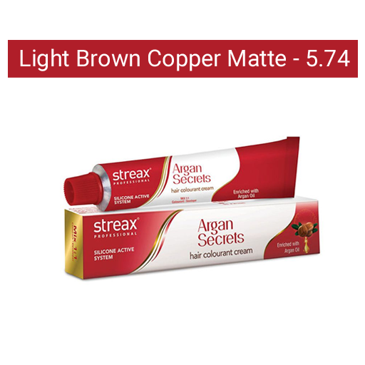 Streax Professional  -             Light Brown Copper Matte 5.74